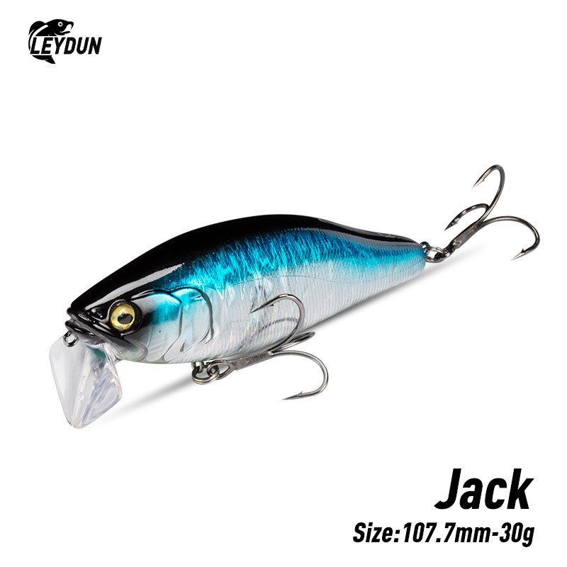 Fishing Equipment Deals - I-JACK Minnowเหยื่อตกปลา107.7Mm 30Gลอยว่ายน้ําคุณภาพสูงHardเหยื่อเสียงระบบWobblersสําหรับBass Pike