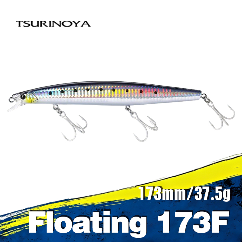 Fishing Equipment Deals - Tsurinoya เบ็ดตกปลา173F เหยื่อล่อปลา173mm 37.5g, รอกตกปลาทะเลแข็งพลาสติกแข็งเกมใหญ่เหยื่อแข็ง