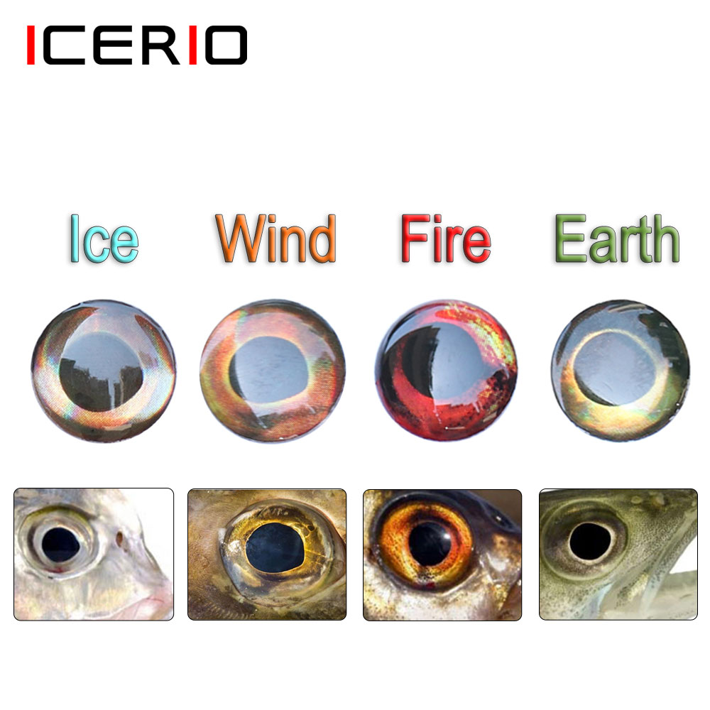 Fishing Equipment Deals - ICERIO 100PCS Holographic 3D 4D ตาปลาสําหรับ