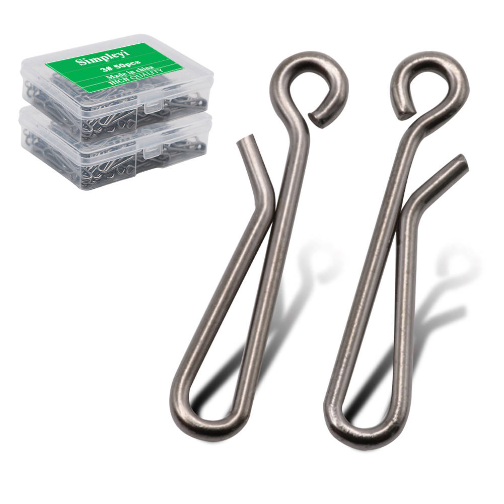 Fishing Equipment And Tools - 50ชิ้น/กล่องแบริ่งล็อค Rolling หมุนขาแหวน Snap Barrel Tackle