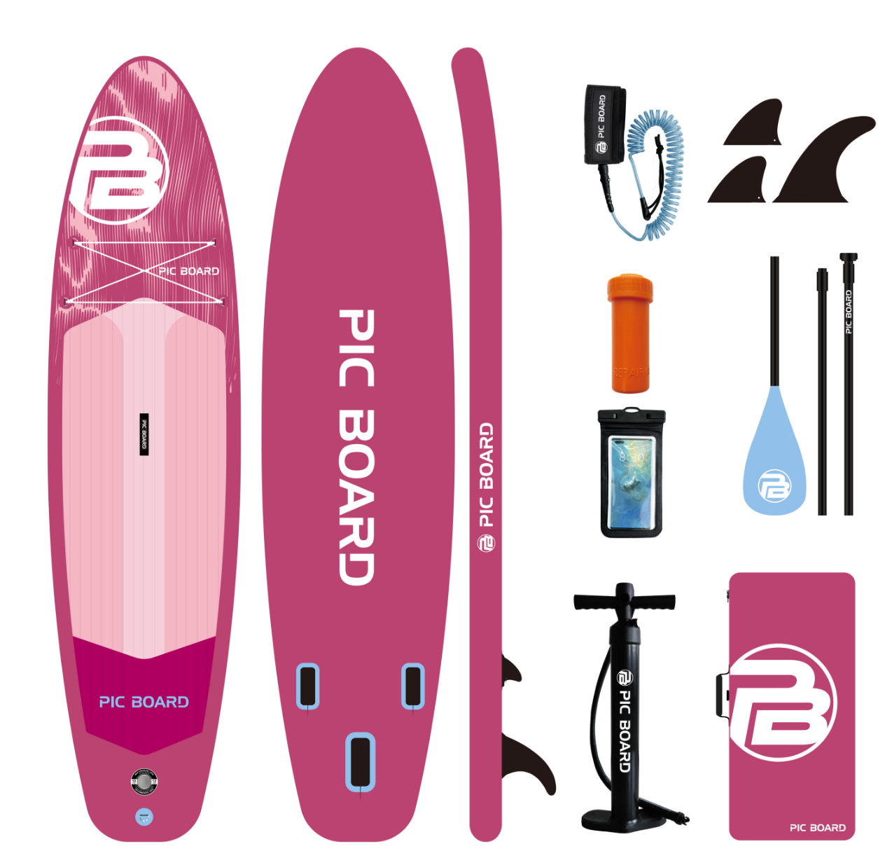 Fishing Equipment Stores - กระดานพายแบบเป่าลมกันน้ำ ขนาด 11'6''x34''x6'' สำหรับผู้ใหญ่ แบบยืน พร้อมอุปกรณ์เสริม